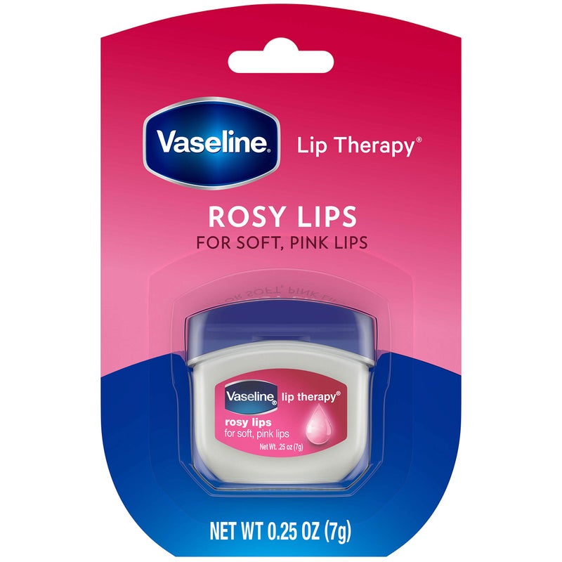 Vaseline Lip Therapy Rosy Lips Mini - Rose-Tinted Lip Balm, Moisturizer for Soft, Pink Lips, 0.25 Oz Ea - Image 1